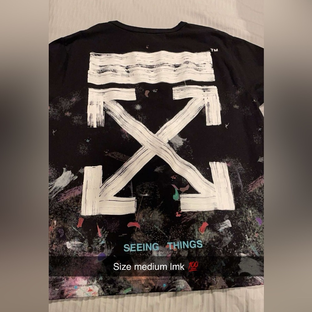 Black Off white T shirt size Medium
